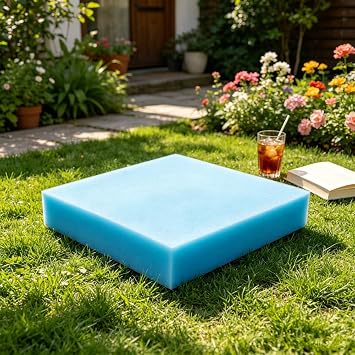High Density Foam Cushion Seat Replacement,1/2/3/4/5/6Thick Sponge Core Padding for Window/Bed Gap Insertion,DIY Projects Foam Sheet Any Shape to Cut 5Thick,14x14in
