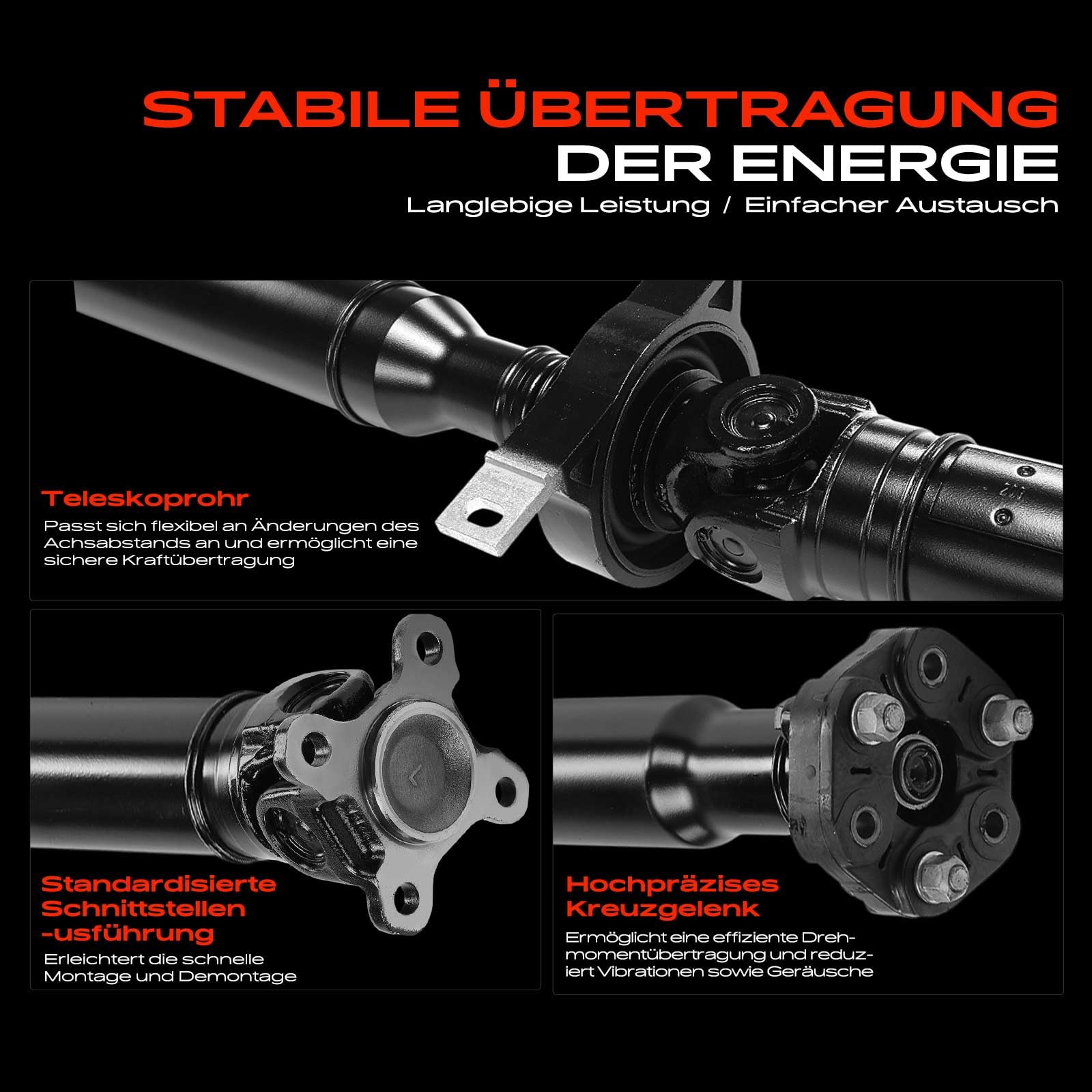 Frankberg Kardanwelle Antriebswelle Hinten Kompatibel mit 3er Touring E46 320d 3er E46 320d 3er Compact E46 320td 3er Cabriolet E46 320Cd 3er Coupe E46 320Cd Replace# 7523929