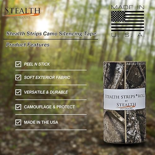 Vista 68 de Cinta silenciadora Smoke Camo Tela silenciadora autoadhesiva Ideal para silenciar todo tu equipo de caza de metal y accesorios