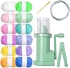 DYNWAVE Hand Knitting Machine Household Weaver Multicolor Yarn Knitting Tool Needle Thread Tools Set for DIY Crafts Sewing Crocheting, 12 Colors Yarn Set