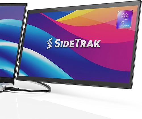 Vista 12 de SideTrak Swivel Pro - Monitor portátil ultra delgado de 13.3 pulgadas, pantallas para laptop FHD IPS 1080p con soporte + bisagra giratoria patentada