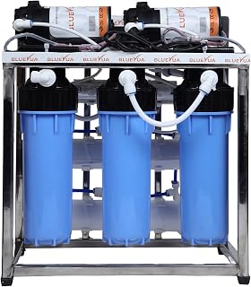 Bluevua 25 LPH Double Purification Commercial UV Water Purifier Plant 25 Liter Per Hour Blue Stainless Steel With TDS Adju... Price In India