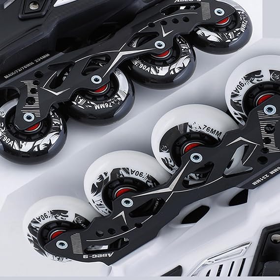 Inline Replacement Wheels 72mm 76mm 80mm Inline Hockey Replacement Wheels Inline Wheels for Outdoor/Indoor Hardness 90A 8 Pack