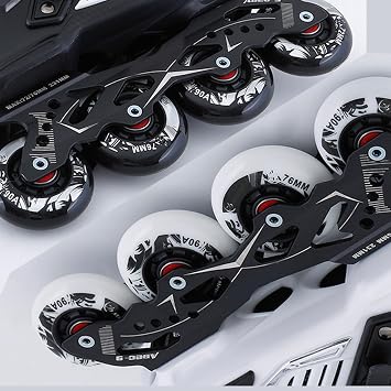 Inline Replacement Wheels 72mm 76mm 80mm Inline Hockey Replacement Wheels Inline Wheels for Outdoor/Indoor Hardness 90A 8 Pack