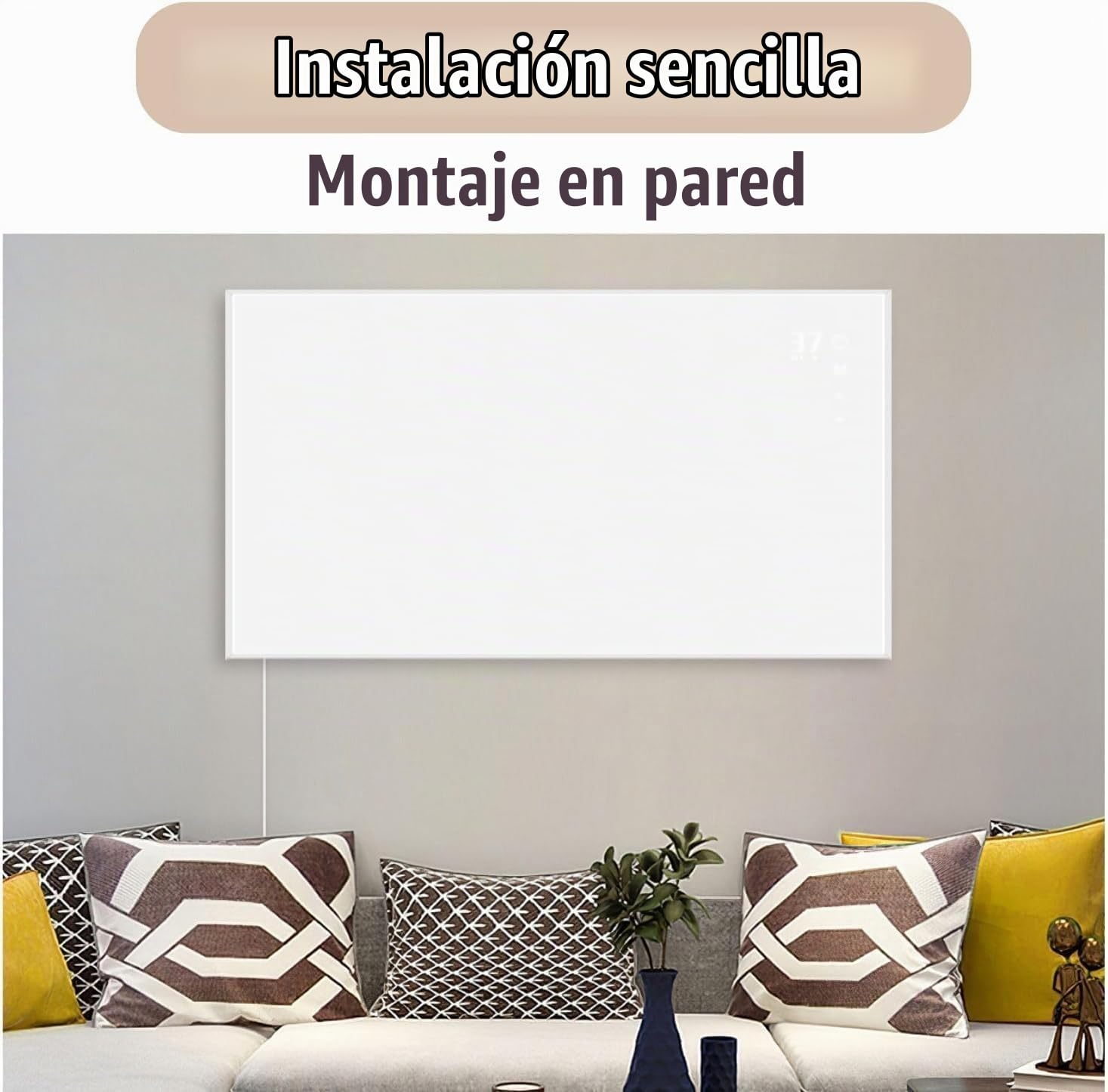 Calefactor Bajo Consumo Calentador de Infrarrojos 450W Estufas Electricas Bajo Consumo de Pared Ahorro de Energía Calentador Eléctrico de Pared
