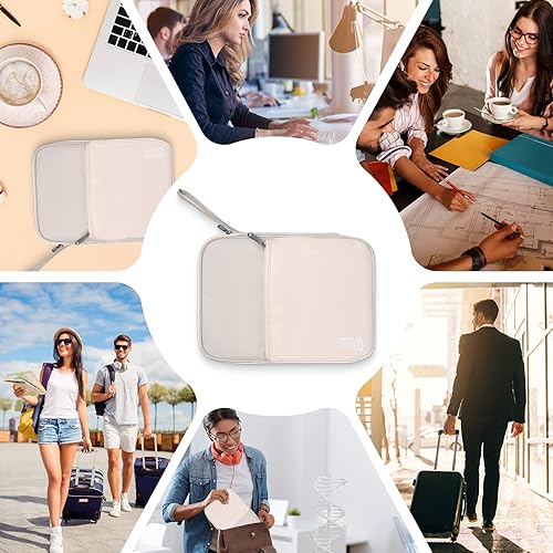 Miniatura 7 de OrgaWise - Organizador de electrónica, bolsa de accesorios electrónicos impermeable de viaje para iPad Mini, Kindle, discos duros, cables,