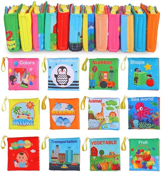 FunsLane Baby Bath Books, Soft Cloth Books for Babies First