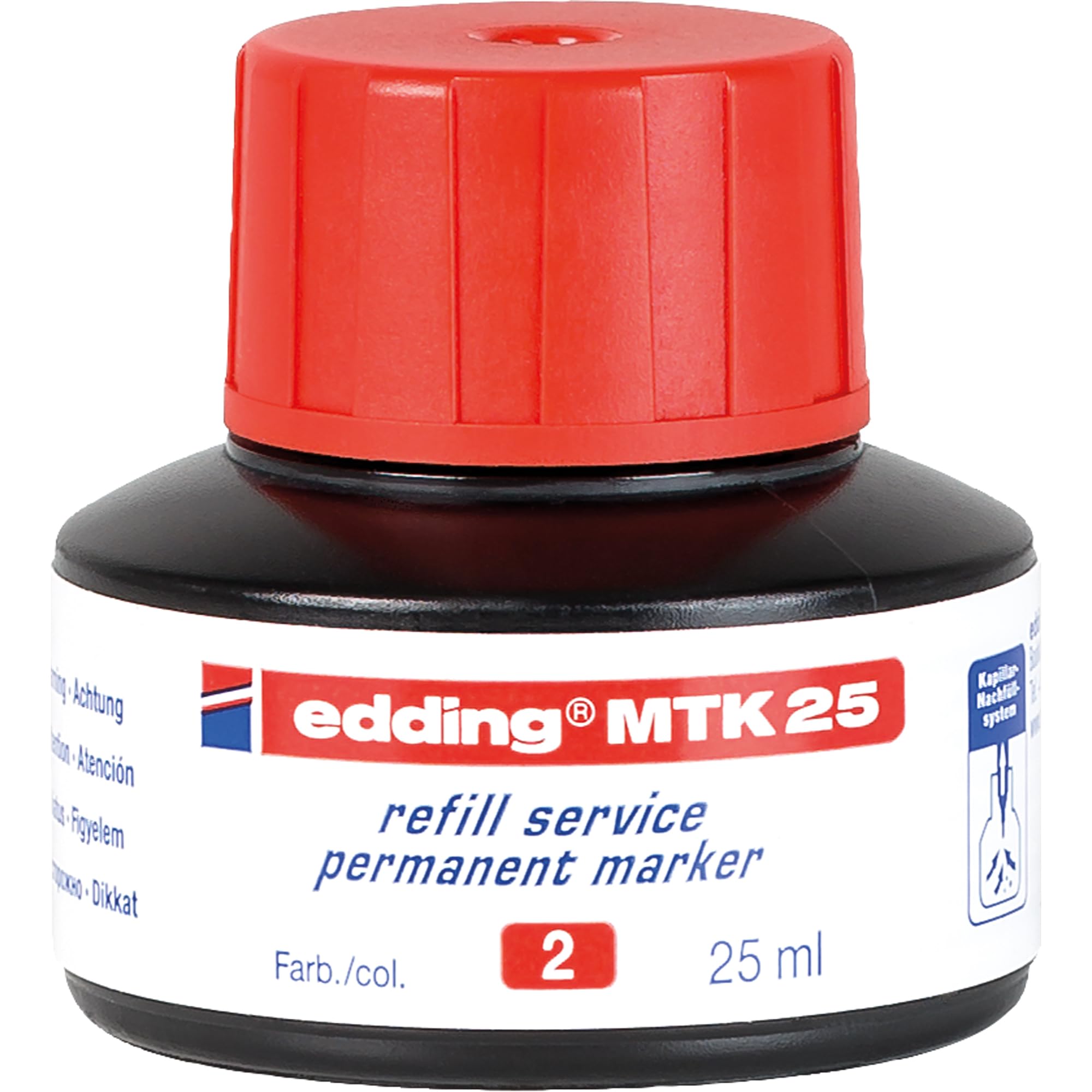 Edding 25 Refill Service 4-MTK25002 e-MTK Permanent Marker 25 ml Red