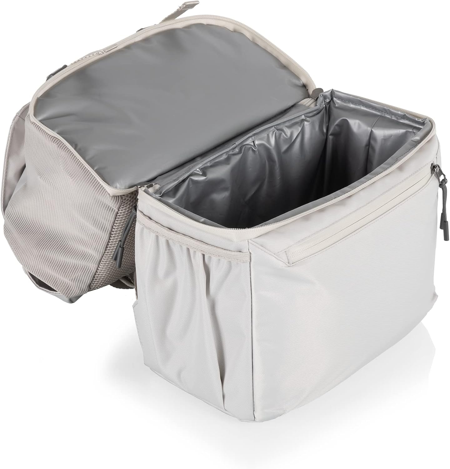 PICNIC TIME Star Wars The Mandalorian Grogu Tarana Backpack Cooler, Soft Cooler Backpack with Insulated Compartment, Adjustable Shoulder Straps and Mesh Storage for Hiking Beach and Travel (Halo Gray)