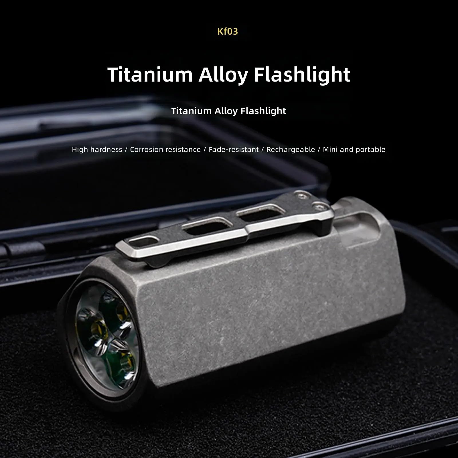 Linterna LED impermeable para camping, lámpara de bolsillo, potente linterna portátil pequeña de trabajo con clip, luz de trabajo pequeña portátil con clip