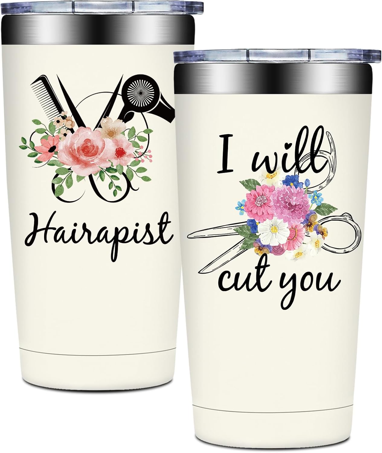 BIRGILT Hair Dresser Gifts for Women - Hairdresser Hair Stylist Gifts for Christmas, Birthday - Funny Gift for Hairstylist Women, Hairdressers Female, Cosmetology Student - 20oz Hairapist Tumbler