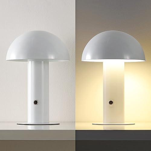 Vista 41 de JONATHAN Y JYL7115E Boletus - Lámpara de mesa LED integrada de hongo de hierro de 10.75 pulgadas, contemporánea, bohemia, recargable, inalámbrica