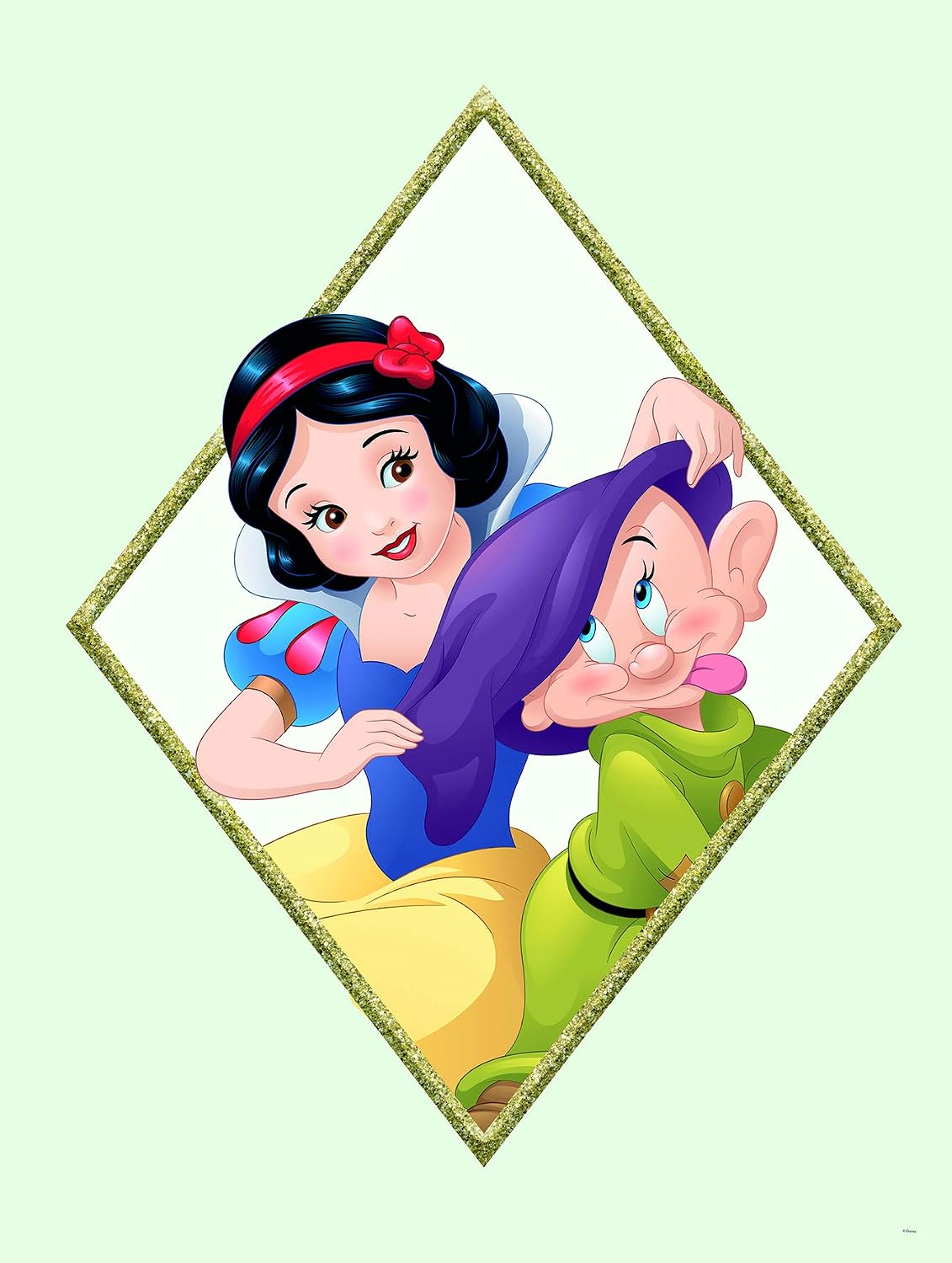Komar Disney Snow White & Dopey Wall Picture | Nursery/Baby Room Decoration/Art Print | Without Frame | WB082-30 x 40 cm (W x H)