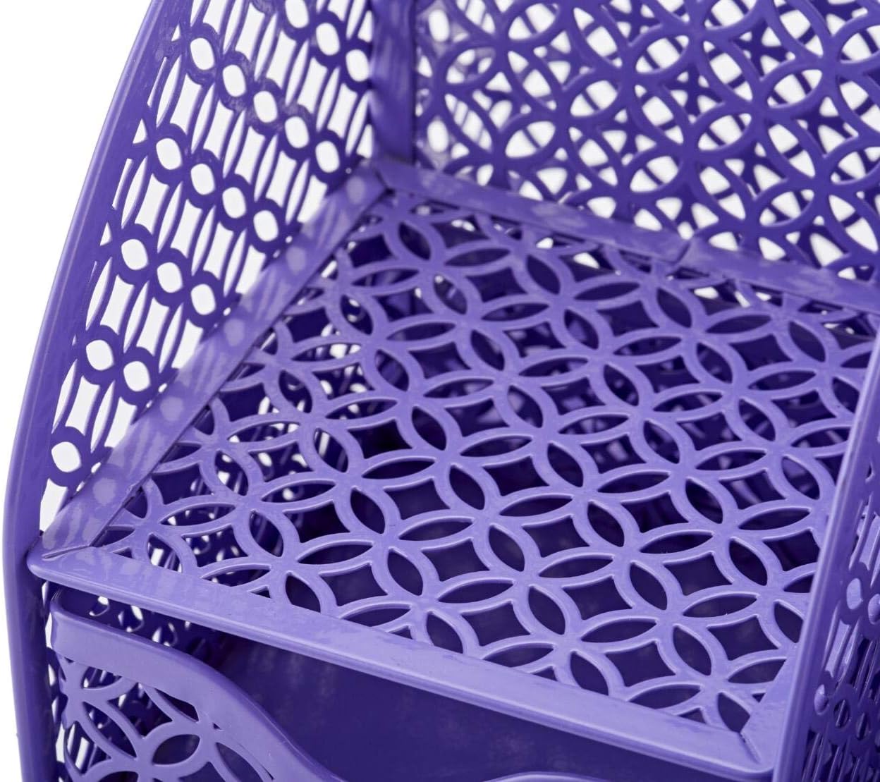 Annova Mesh Desk Organizer Office with 7 Compartments + Drawer/Desk Tidy Candy/Pen Holder/Multifunctional Organizer (Purple) : Office Products