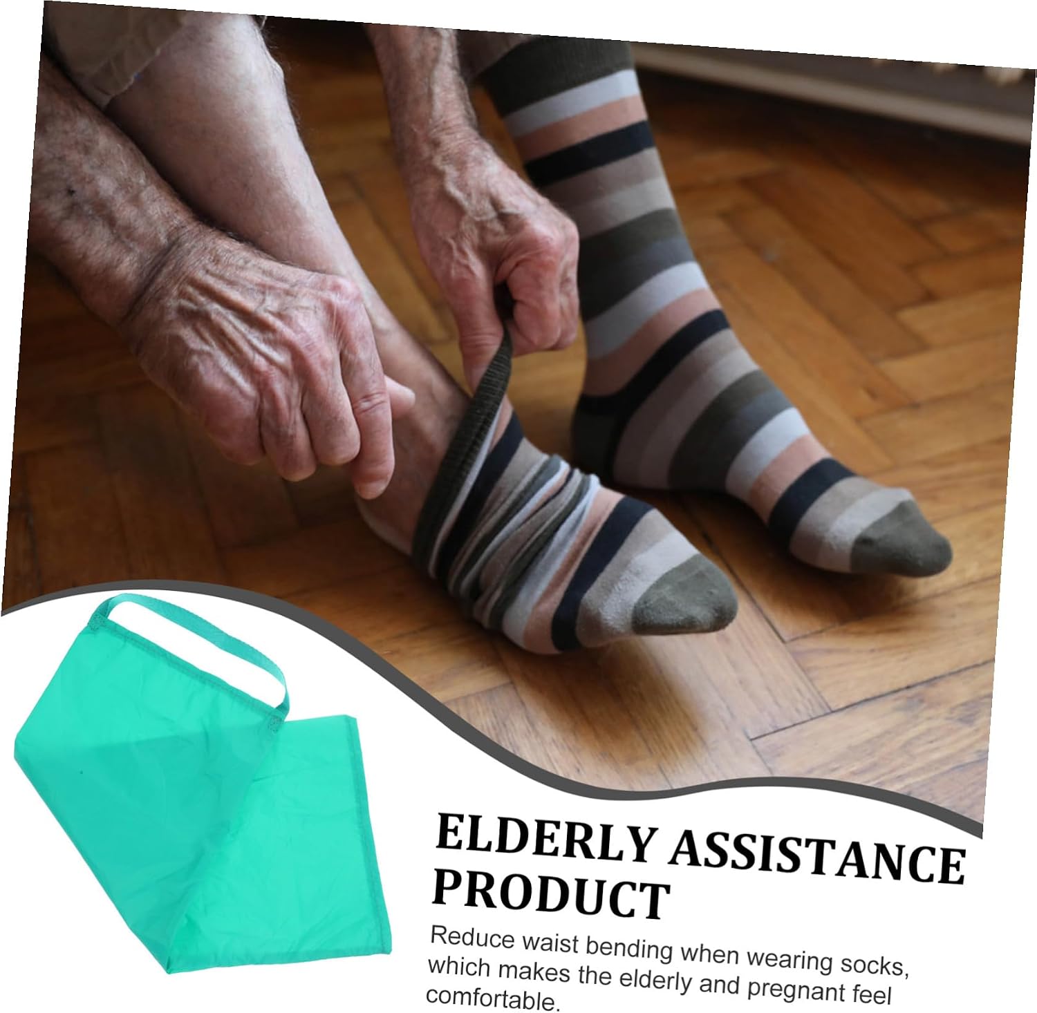 Tear-Resistant Nylon Sock Aid for Seniors and Pregnant Women Easy Compression Stockings Helper No-Bend Sock Assist Device for Comfortable Footwear Dressing