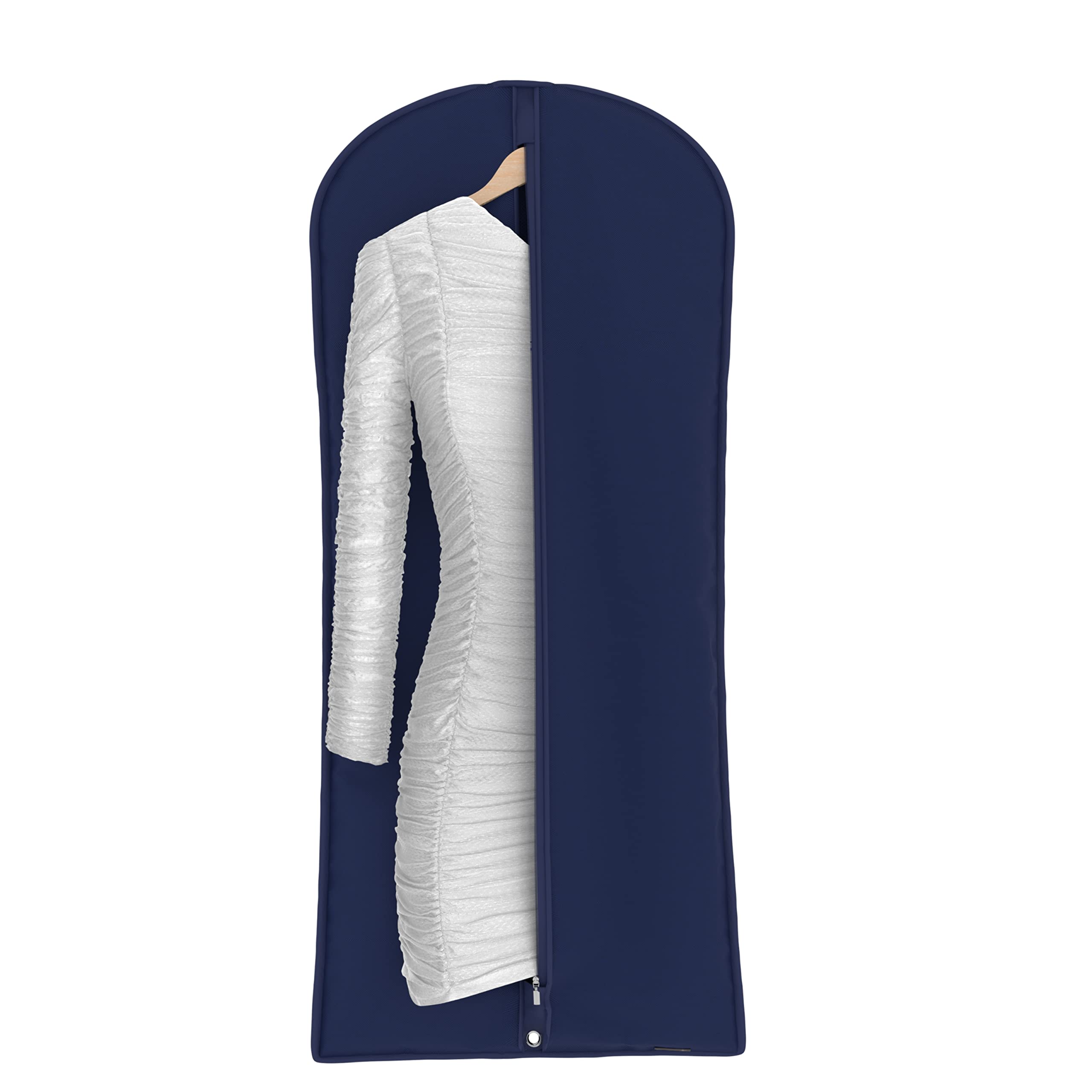 Hangerworld 54 Inch Navy Blue Breathable Dress Suit Garment Clothes Cover Protector Bag - Image 3