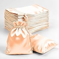 Vista 33 de Efavormart - Paquete de 60 bolsas de satén verde cazador para fiesta de boda, bolsa con cordón para regalo, 6 x 9 pulgadas