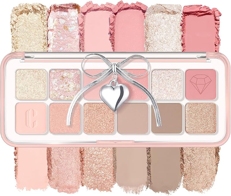 CLIO Pro Eye Palette Air, sombra de ojos mate y brillante de 12 colores, color edificable pigmentado Air-Fit, baja caída, tono neutro de luz cálida para maquillaje diario, seguro para ojos sensibles (11 QUESO DE COMPRA)