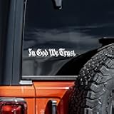 in God We Trust Decal Vinyl Sticker Auto Car Truck Wall Laptop | White | 5.5