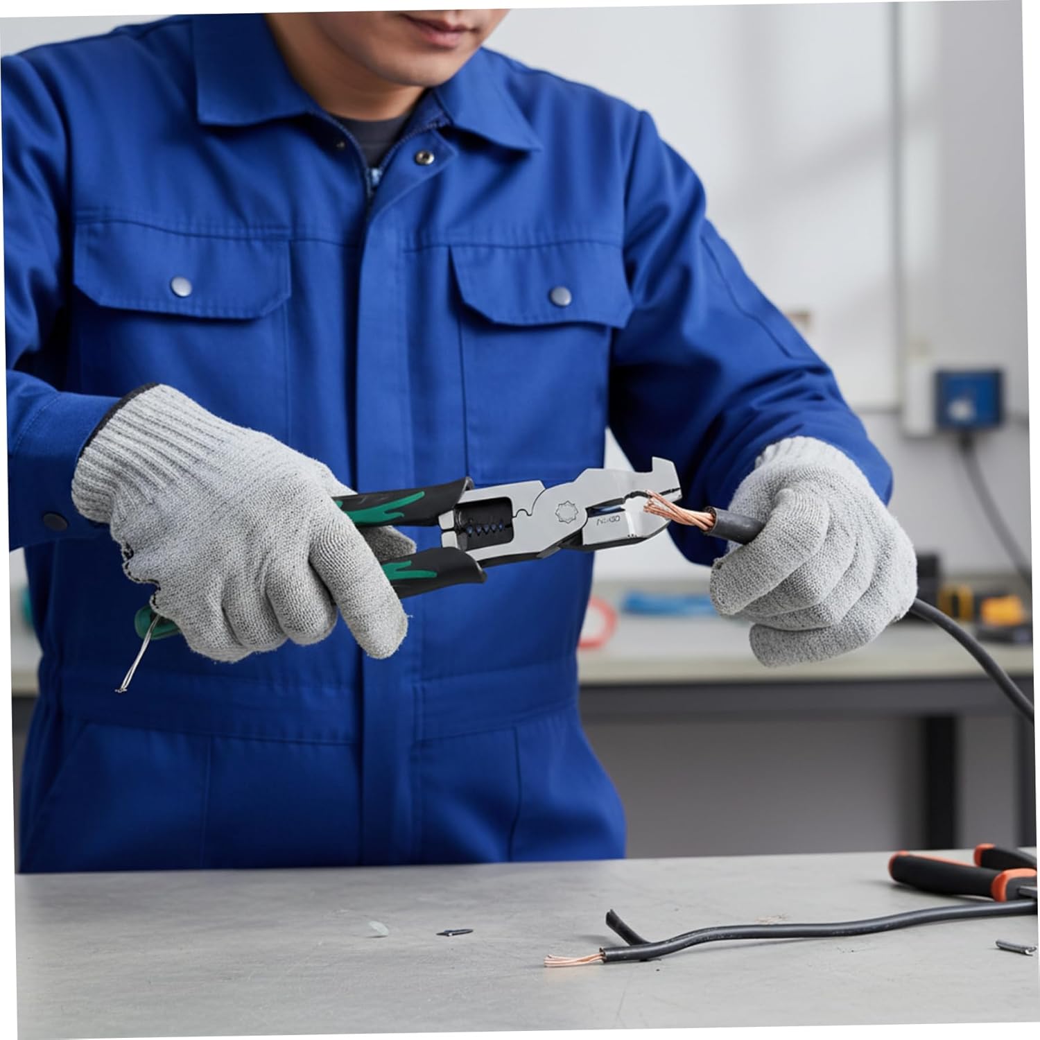 4Pcs Wire Stripper Tool 7-in-1 Multi-Function Wire Strippers and Crimper with Cutter - Professional Ergonomic Electrical Pliers ideal for Electricians