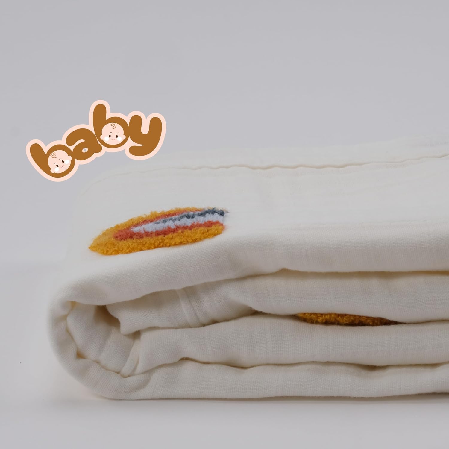 Premium Muslin Punch Embroidery Swaddle Blankets for Newborns and Babies | 6-Layer 100% Cotton Baby Blanket, Receiving Blanket | Baby Essentials for Nursery, Stroller