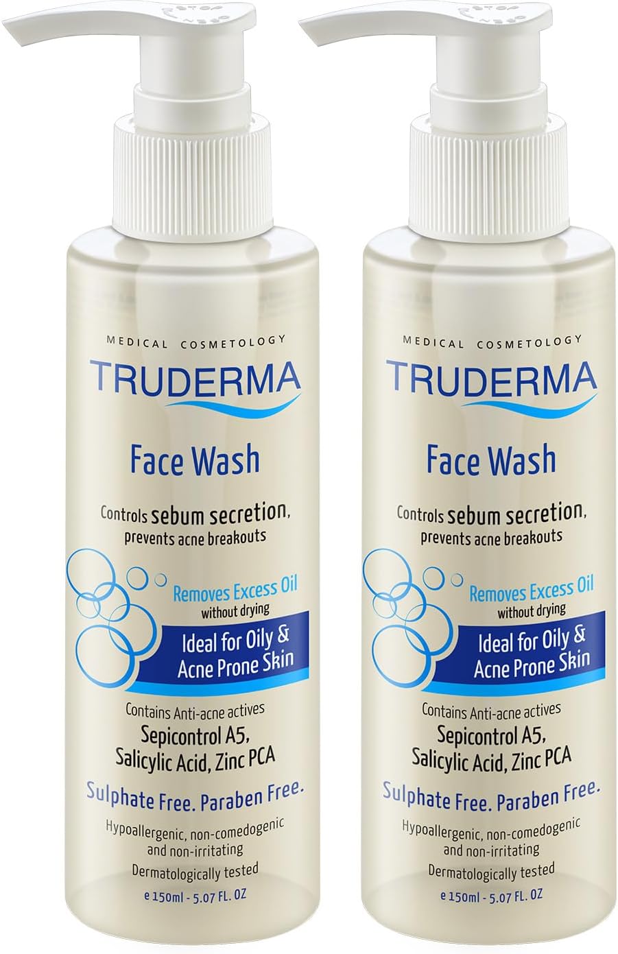 Regaliz Truderma Face Wash with 1% Salicylic Acid โ Pack of 2, Cleansing Formula for Smooth, Radiant Skin