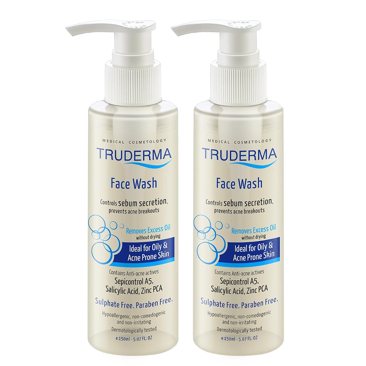 Regaliz Truderma Face Wash with 1% Salicylic Acid – Pack of 2, Cleansing