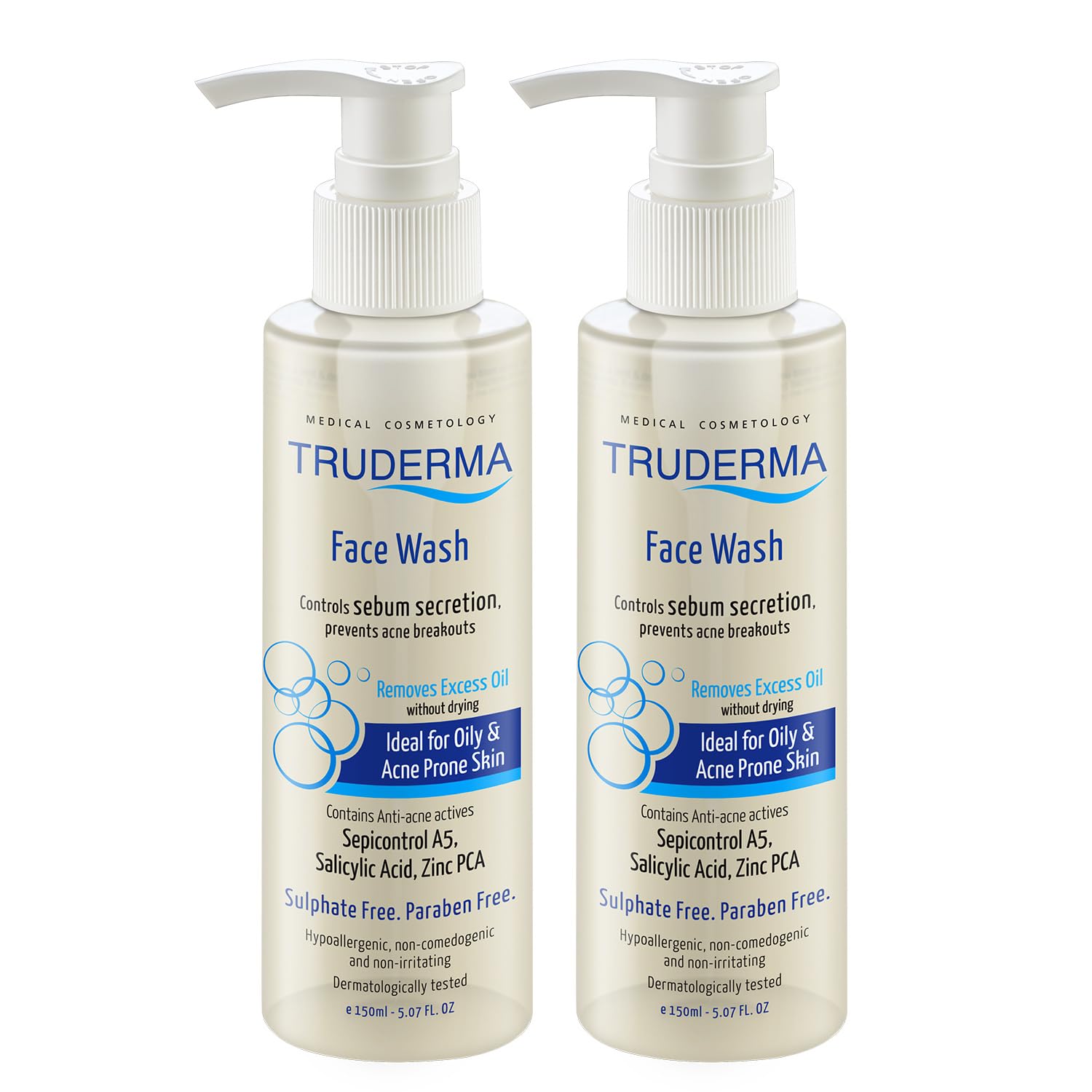 Regaliz Truderma Face Wash with 1% Salicylic Acid – Pack of 2, Cleansing Formula for Smooth, Radiant Skin