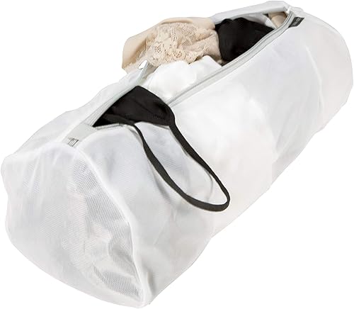 Laura Ashley - Bolsa de lavado de medias de malla con 4 compartimentos con cierre de cremallera para proteger la ropa en el lavado