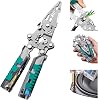 Folding Wire Stripping Pliers,Multi Function Electrician Tool,Wire Stripper Cutter with Vo/ltage Tester,Automatic Wire Stripper and Cutter Wire Crimping Tool
