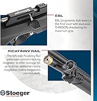 Vista 3 de Stoeger Pistola de aire XM1 PCP - Calibre .177 - Sintético negro con mira de fibra óptica