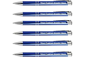 Personalized Blue Ink Pens (100 Count) - Custom Ballpoint Pens for Adults