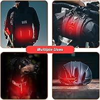 Vista 6 de Luz láser de bicicleta súper brillante recargable por USB, luz trasera y delantera para bicicleta, 5 LED, 6 modos, impermeable, luz de bicicleta