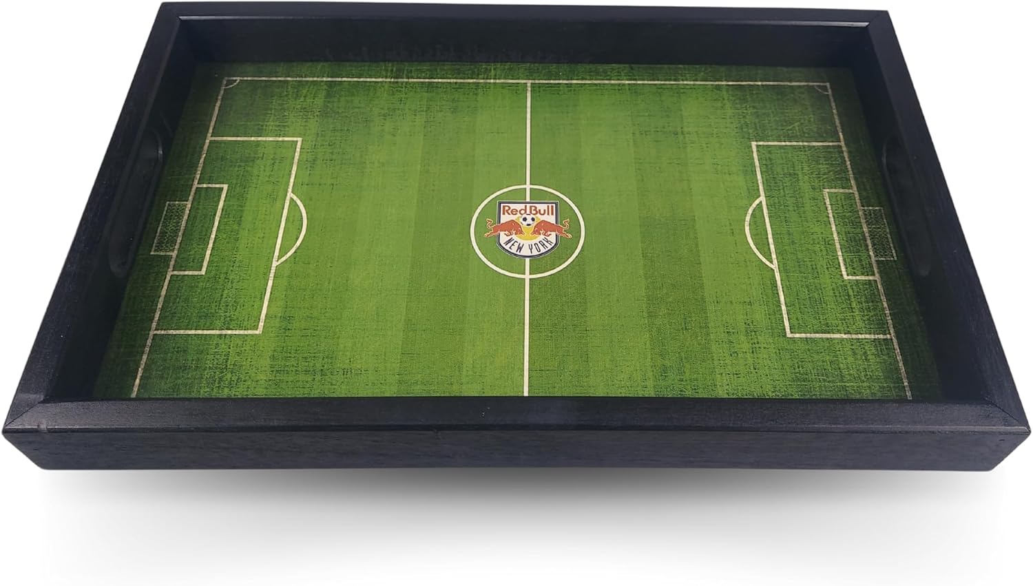 New York Red Bulls MLS Field Tray by Fan Creations - Decorative Team Logo Server with Handles for Food & Drink - for Soccer Game Day Entertaining or Tabletop Organizer - Show Your Red Bulls Pride