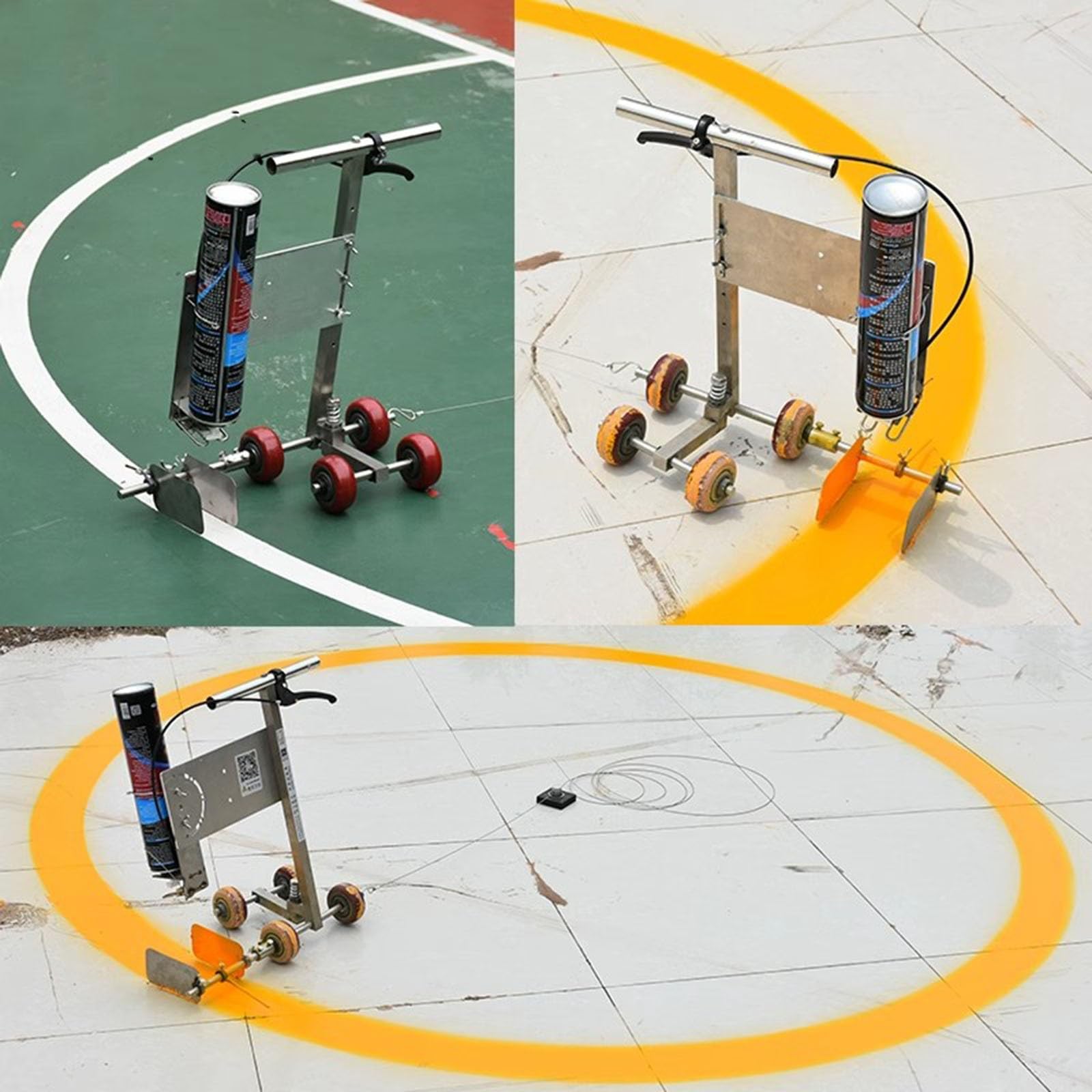 Macchina per Verniciatura a Strisce, Macchina Professionale per la Marcatura delle Linee Vernice Spray per la Marcatura dei parcheggi, può spruzzare Cerchi Dritti e Archi