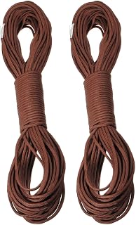 TOPBATHY 2 Piezas Cuerda Paracord Cuerda Paracaídas Resistente para Camping y Supervivencia Tendedero para Tiendas Cable Multifuncional Marrón de Metros Fácil y Visible para Aire