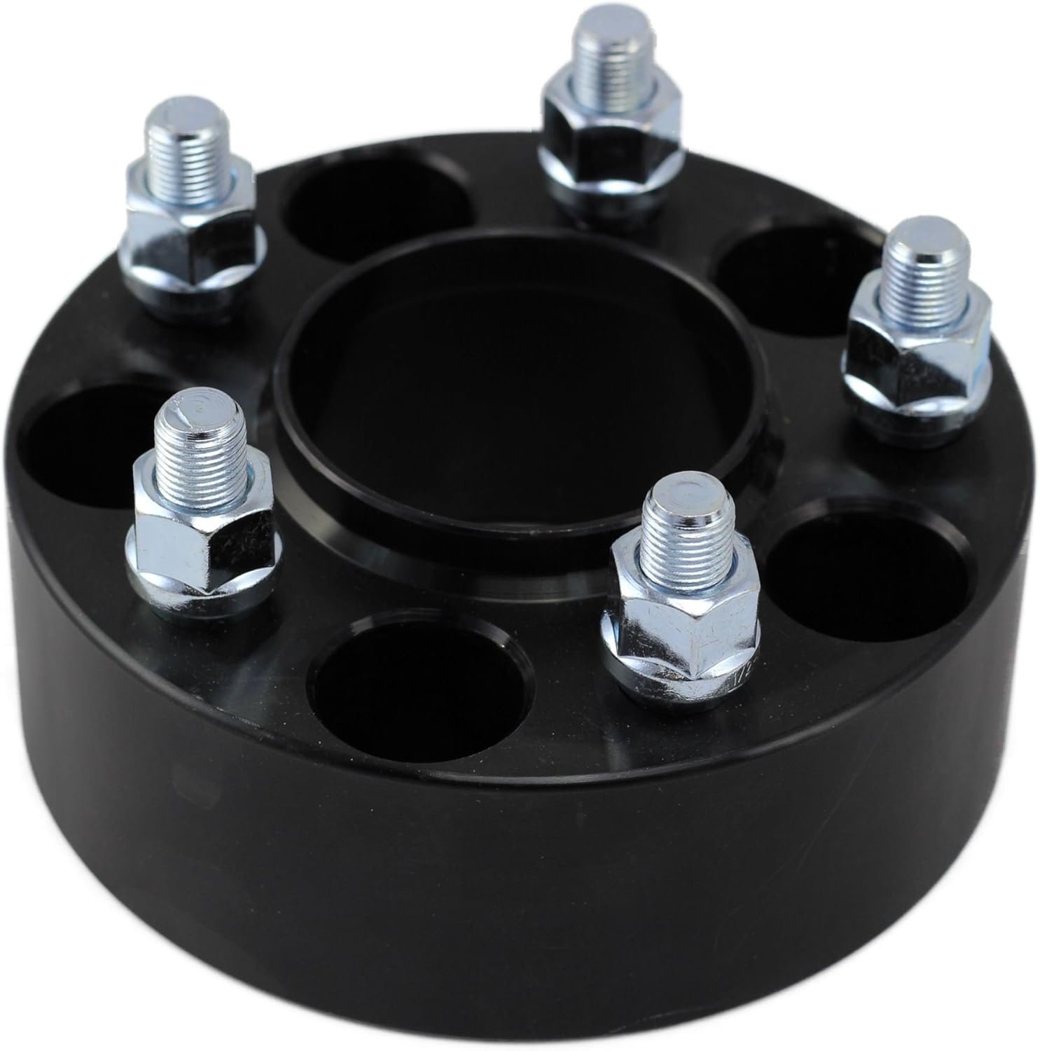 2" 5x5 to 5x4.5 Hubcentric Wheel Adapters - Fits Jeep Wrangler TJ YJ KK SJ XJ MJ Wheels on JK JKU Wrangler - 2 Inch (50mm), 71.5 Hub, 1/2x20 Studs - Pair of 2 - Black