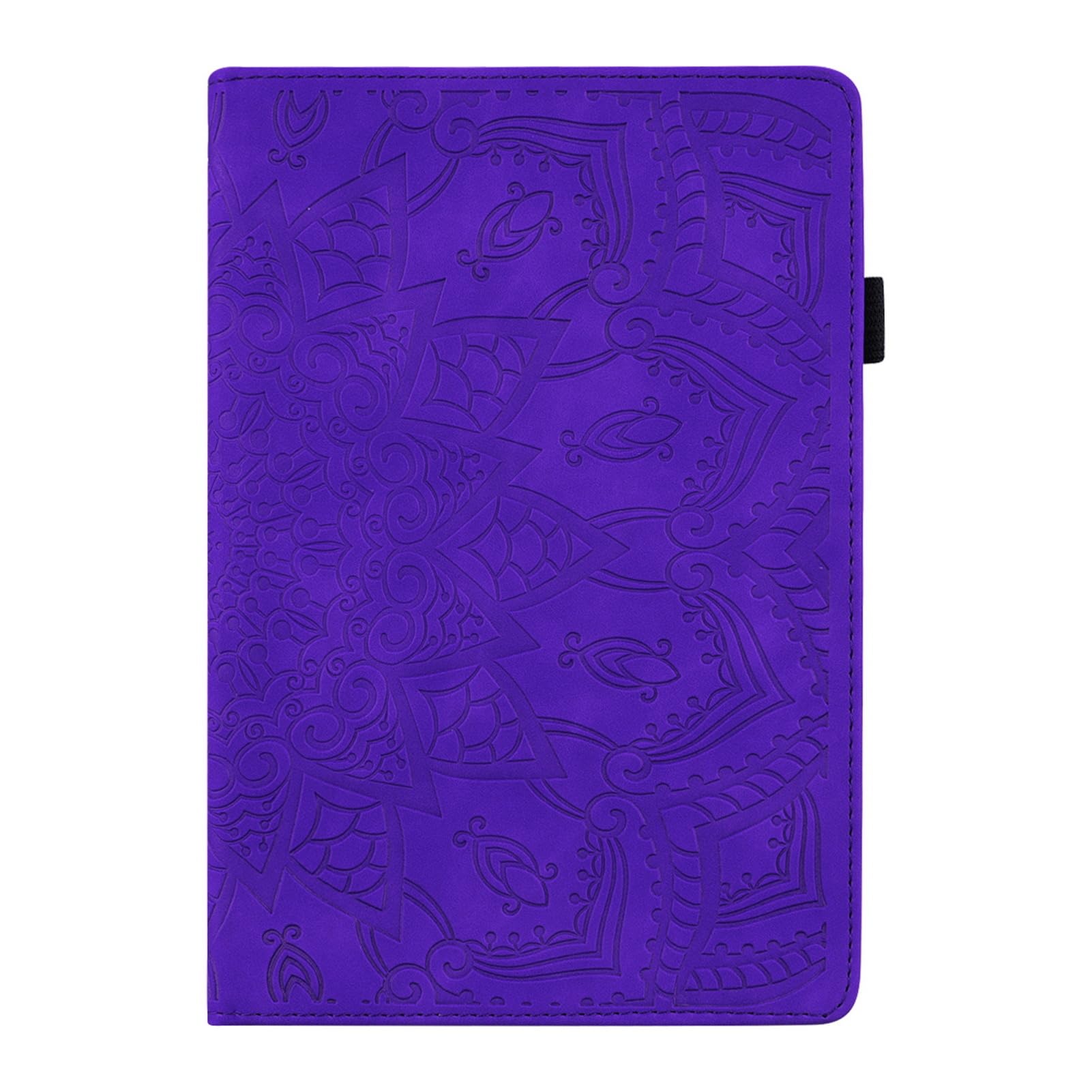 DWayboxCase for Lenovo Tab P12 TB370FU 12.7 inch Released 2023, Embossed Design Folio Shell for Lenovo Tab P12 Cover with Card Holder & Multi-Angle Stand -Purple