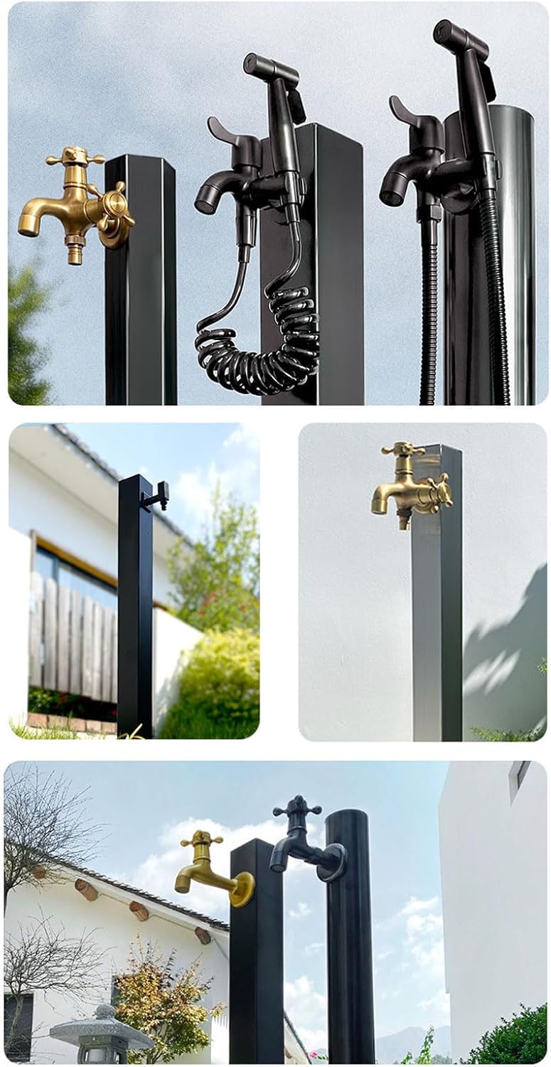 Stainless Steel Vertical Faucet - Antifreeze Garden Spigot for Weather-Resistant Irrigation & Gardening, Durable Outdoor Water Column