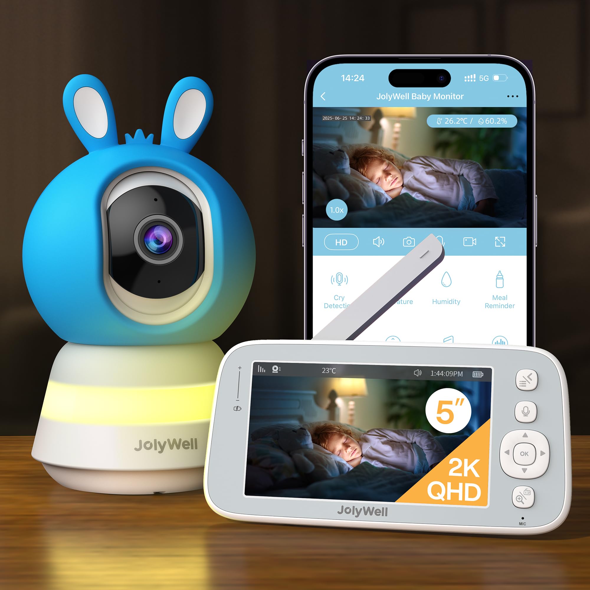 Amazon.com: 2K Baby Monitor with Camera and Audio, 5
