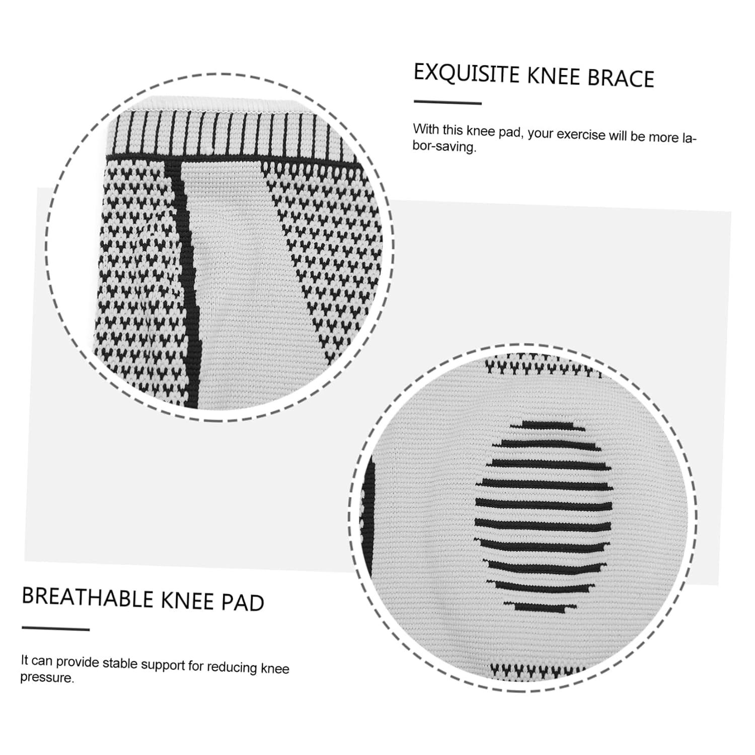 SECFOU 1Pc Breathable Elastic Knee Brace with Pressurized Silicone Support for Sports Running Basketball and Fitness Comfortable Knee Wrap for Stable Protection and Reduced Pressure Black