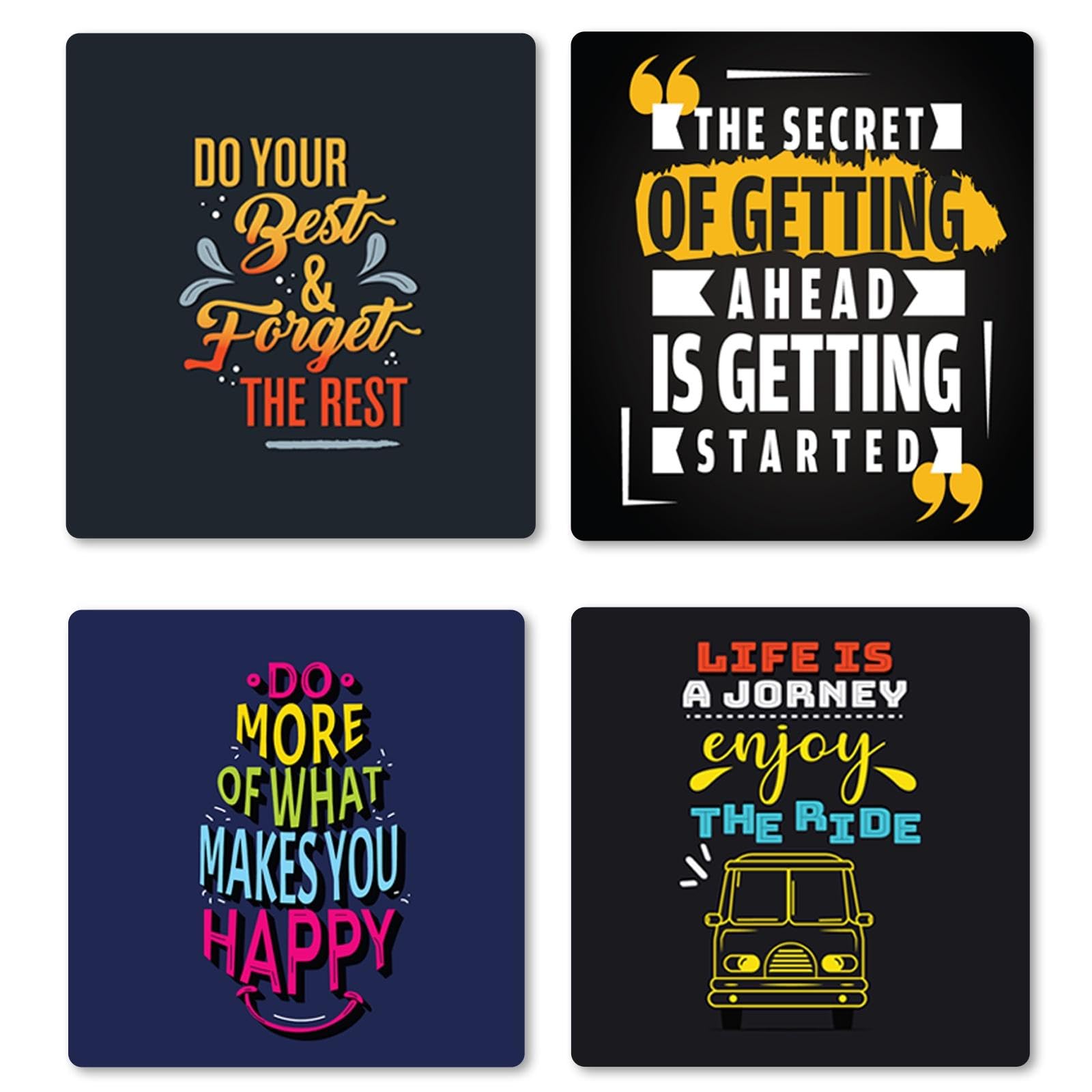 Windup Fridge Magnets - Inspiration Quotes Frames - 4 x 4 inch - Set of 4 (Design -H) (B0CZRG467S) Amazon Price History, Amazon Price Tracker