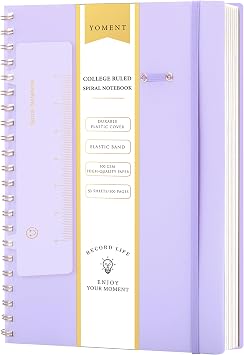 Yoment Spiral Notebook 8.5 x 11 A4 Large Notebooks for Work School