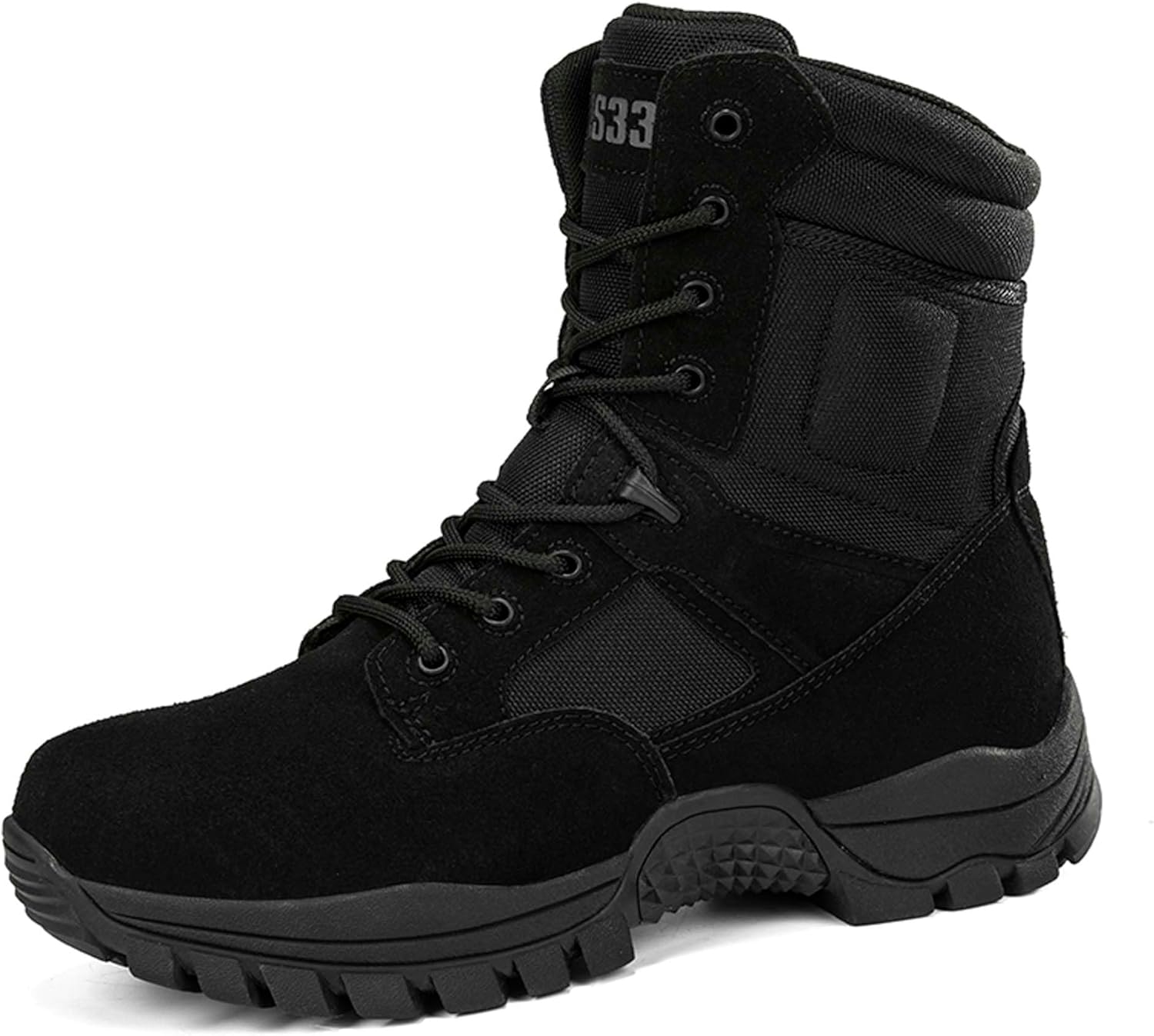 Men's Military Tactical Boots With Side Zipper Suitable for Outdoor Hiking Combat Training Desert Off-Road Jungle Hunting Combat Boots Anti Slip Motorcycle Shoes