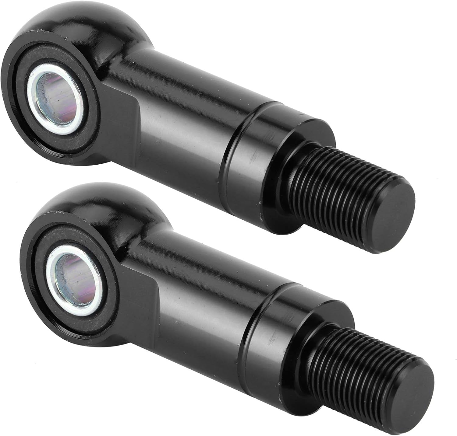 Pair of 10mm Bore Air Shock Adapters, Motorcycle & ATV Damper Height Increase Kit, Type B Black Shock Absorber Booster, 95mm/3.7"