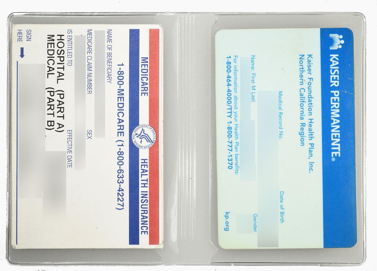 uGems® 6 Wallets Credit Card Protector Folding Sleeve Clear 12 mil (6)