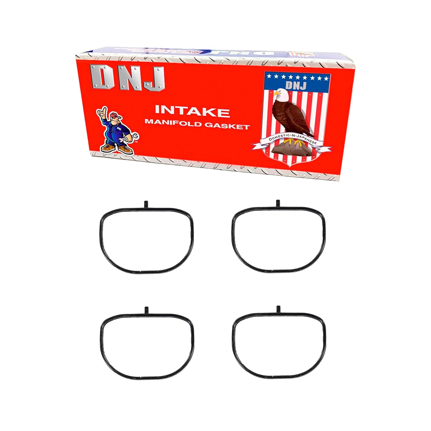 DNJ IG432 Intake Manifold Gasket Set for 2001-2020 Ford, Lincoln, Mazda, Mercury 3, 5, 6 2.0L-2.3L L4 16V DOHC 1999cc