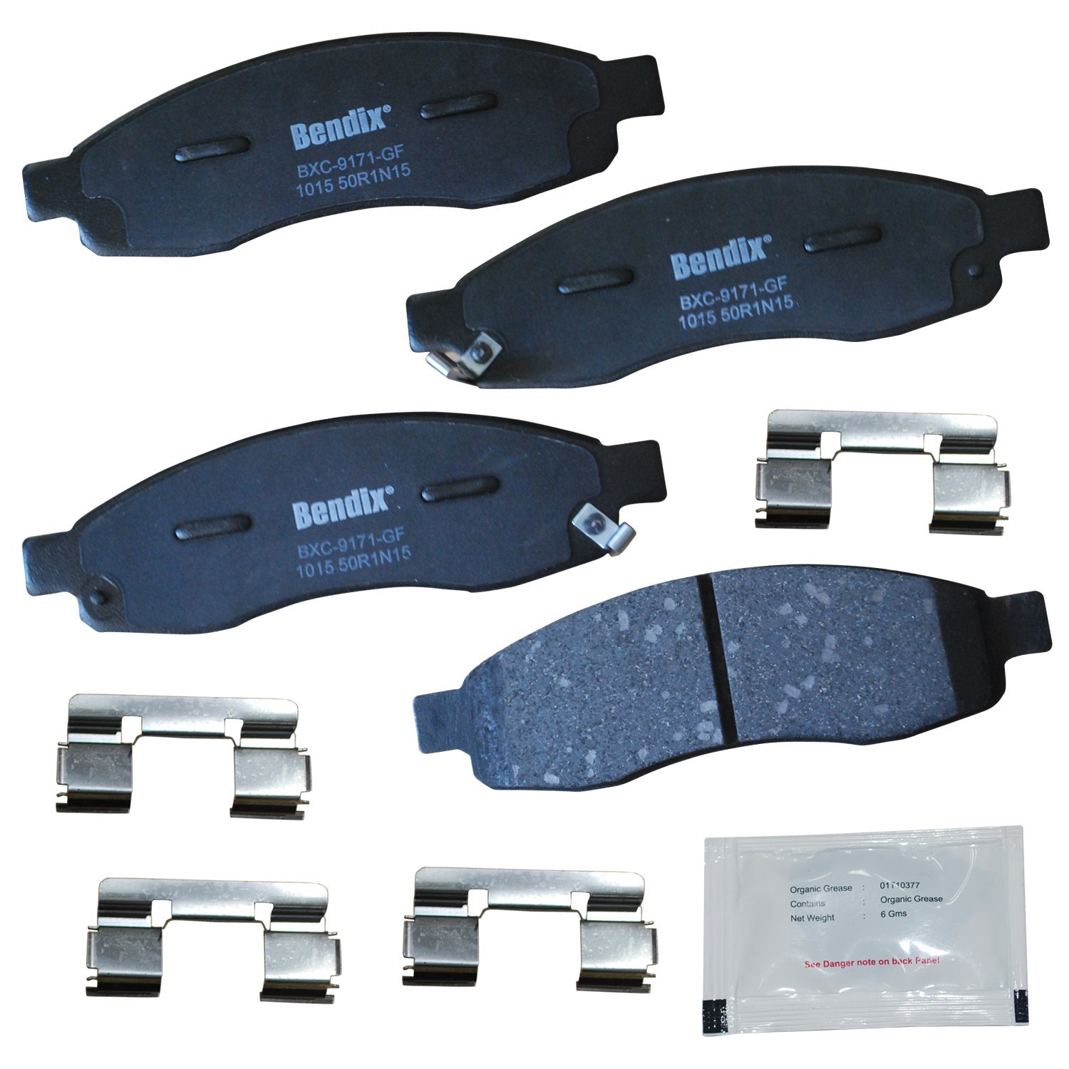 Front Ceramic Brake Pads With Clips - For 2005-2006 Infiniti QX56, Nissan Armada & Titan