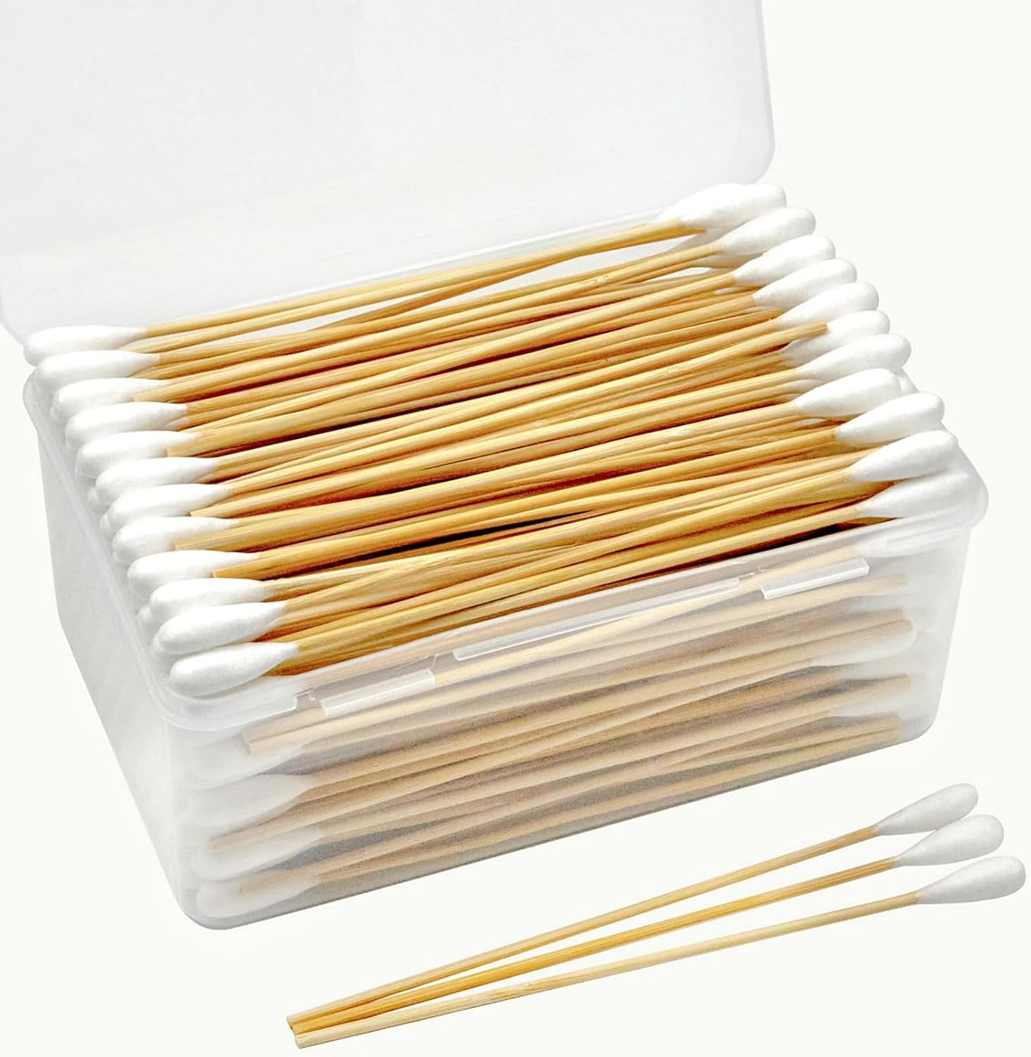 200pcs Large Cotton Swabs, Dog Cotton Buds For Ears Cleaning, Pet Care | Dog Ear Swabs Extra Long, 6 Inch Bamboo Stick, Jumbo Cotton Head, Gentle, Lint-Free, Compatible with All Dogs Ear Cleaner