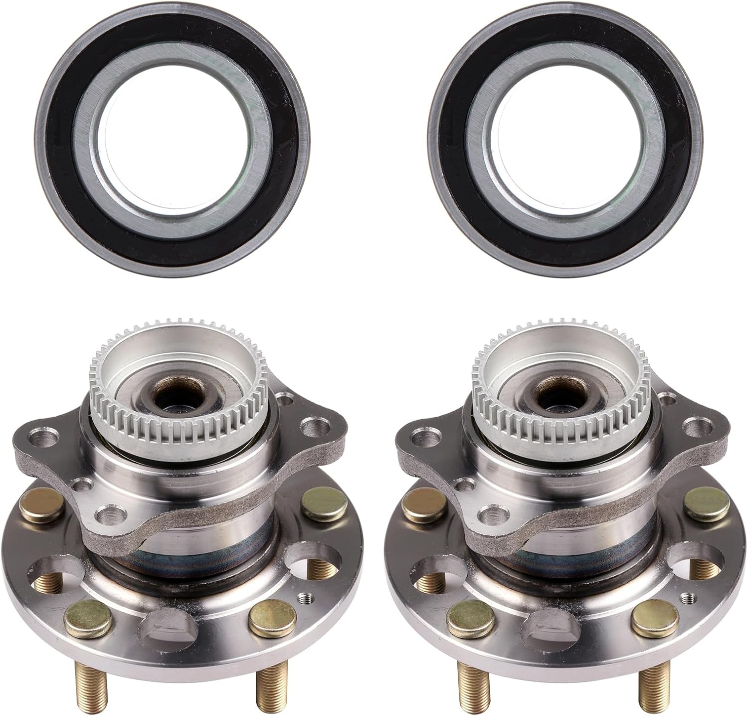 510093 Front Rear Wheel Bearing Hub Assembly for Hyundai Elantra 2011-2015, Coupe 2013-2014, GT Non ABS 4 Pack